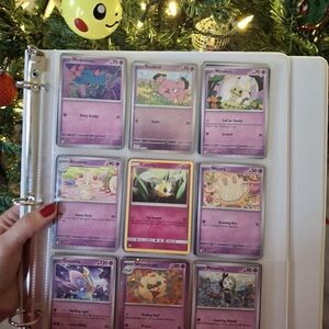 Pokemon Trading Card Collection And Binder Cute Kawaii Pink Cards